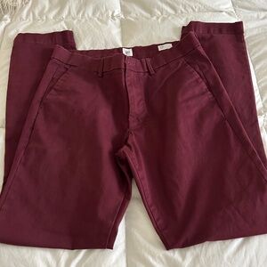 Gap Maroon Slim Fit Dress Pants